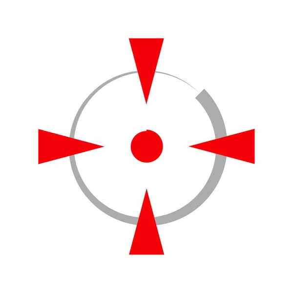 Crosshair Ilustración Vector Icono Marca Destino — Archivo Imágenes Vectoriales