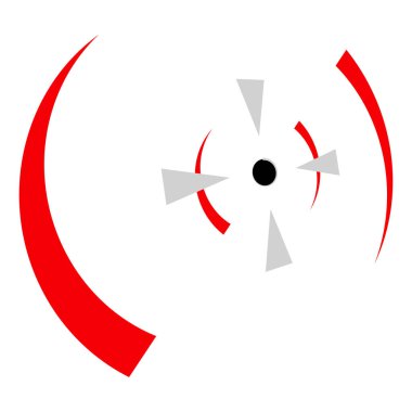 Crosshair, hedef işaret vektör illüstrasyonu