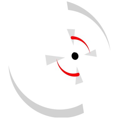 Crosshair, hedef işaret vektör illüstrasyonu