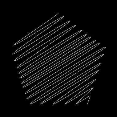 Sekizgen el yazısı çizimi, el çizimi çokgen karalama, çizim şekli. Stock vektör illüstrasyonu, klip- art grafikleri