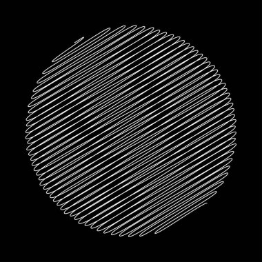 Çember çizim, el çizimi, karalama, eskiz şekli. Stock vektör illüstrasyonu, klip- art grafikleri