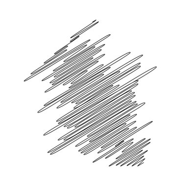 Sekizgen el yazısı çizimi, el çizimi çokgen karalama, çizim şekli. Stock vektör illüstrasyonu, klip- art grafikleri