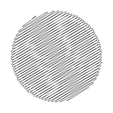 Çember çizim, el çizimi, karalama, eskiz şekli. Stock vektör illüstrasyonu, klip- art grafikleri