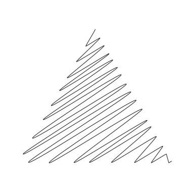 Serbest üçgen çizim, el çizimi, karalama, çizim şekli. Stock vektör illüstrasyonu, klip- art grafikleri