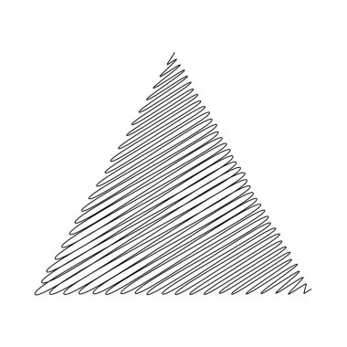 Serbest üçgen çizim, el çizimi, karalama, çizim şekli. Stock vektör illüstrasyonu, klip- art grafikleri