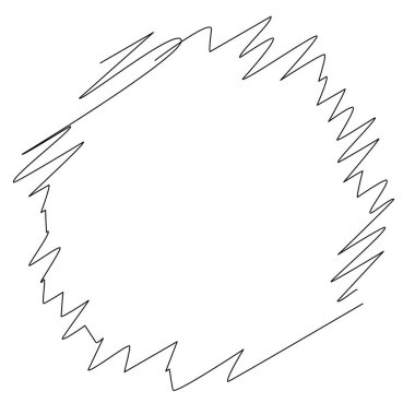 Çember çizim, el çizimi, karalama, eskiz şekli. Stock vektör illüstrasyonu, klip- art grafikleri