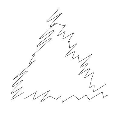 Serbest üçgen çizim, el çizimi, karalama, çizim şekli. Stock vektör illüstrasyonu, klip- art grafikleri