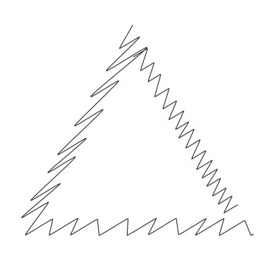 Serbest üçgen çizim, el çizimi, karalama, çizim şekli. Stock vektör illüstrasyonu, klip- art grafikleri