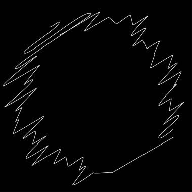 Çember çizim, el çizimi, karalama, eskiz şekli. Stock vektör illüstrasyonu, klip- art grafikleri