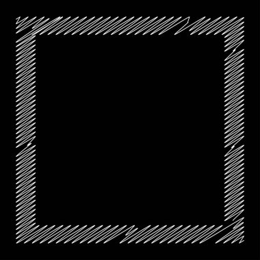 Kare çizim, el çizimi, karalama, eskiz şekli. Stock vektör illüstrasyonu, klip- art grafikleri