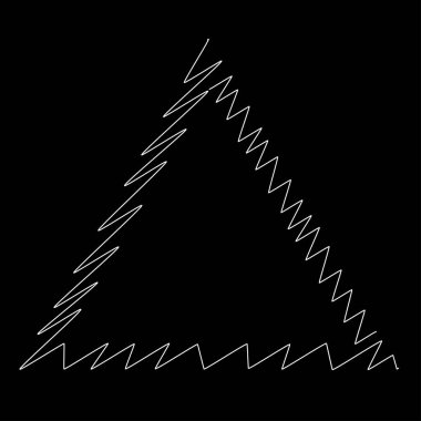 Serbest üçgen çizim, el çizimi, karalama, çizim şekli. Stock vektör illüstrasyonu, klip- art grafikleri