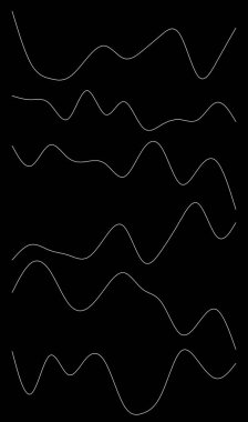 Dalgalı, dalgalı çizgiler. Dalga etkisi çizgileri. Zigzag, çapraz çizgiler, şeritler