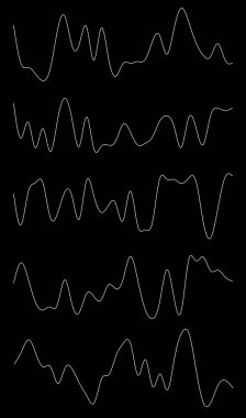 Dalgalı, dalgalı çizgiler. Dalga etkisi çizgileri. Zigzag, çapraz çizgiler, şeritler