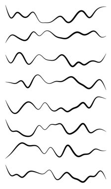 Dalgalı, dalgalı çizgiler. Dalga etkisi çizgileri. Zigzag, çapraz çizgiler, şeritler