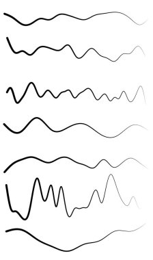 Dalgalı, dalgalı çizgiler. Dalga etkisi çizgileri. Zigzag, çapraz çizgiler, şeritler