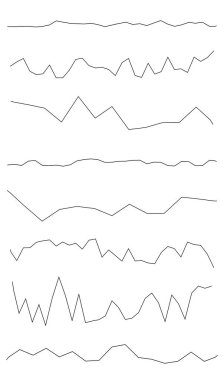 Dalgalı, dalgalı çizgiler. Dalga etkisi çizgileri. Zigzag, çapraz çizgiler, şeritler