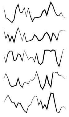 Dalgalı, dalgalı çizgiler. Dalga etkisi çizgileri. Zigzag, çapraz çizgiler, şeritler