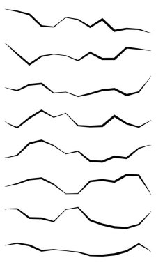 Dalgalı, dalgalı çizgiler. Dalga etkisi çizgileri. Zigzag, çapraz çizgiler, şeritler
