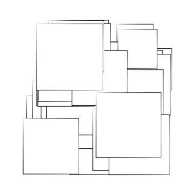 Rastgele dikdörtgen yapı vektör bileşimi, desen