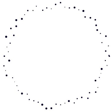 Rastgele kareler, dağınık şekiller ögesi