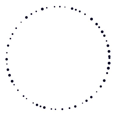 Rastgele çemberler, dağınık şekil elementleri