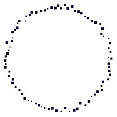 Rastgele çemberler, dağınık şekil elementleri