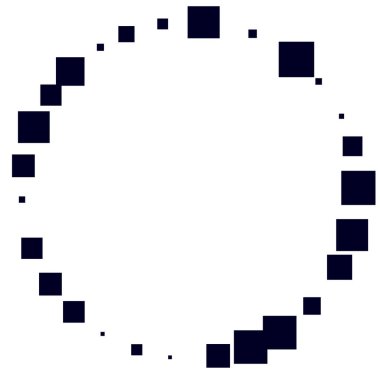 Rastgele çemberler, dağınık şekil elementleri