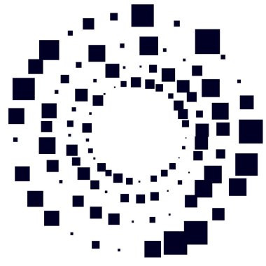 Rastgele çemberler, dağınık şekil elementleri