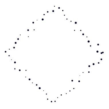 Rastgele çemberler, dağınık şekil elementleri