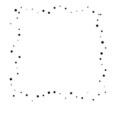 Rastgele çemberler, dağınık şekil elementleri