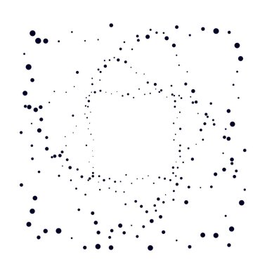 Rastgele çemberler, dağınık şekil elementleri