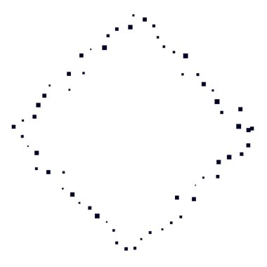 Rastgele kareler, dağınık şekiller ögesi