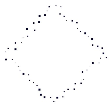 Rastgele kareler, dağınık şekiller ögesi