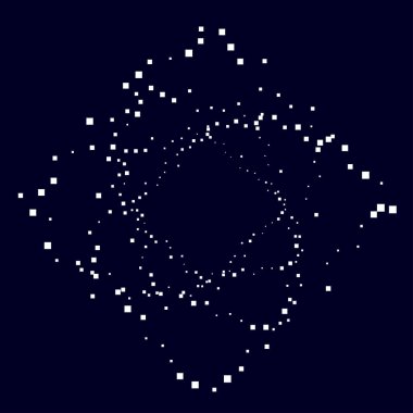 Rastgele kareler, dağınık şekiller ögesi