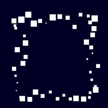 Rastgele kareler, dağınık şekiller ögesi