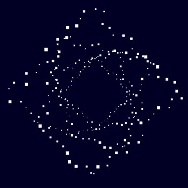 Rastgele kareler, dağınık şekiller ögesi