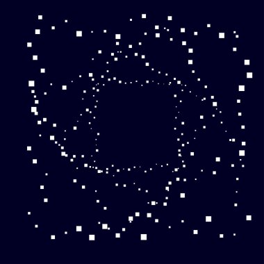 Rastgele kareler, dağınık şekiller ögesi