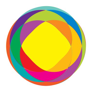 Rastgele eşmerkezli daireler. Dairesel soyut geometrik simge, sembol. Volt, sarmal, sarmal, girdap ve dönme vektör elementi