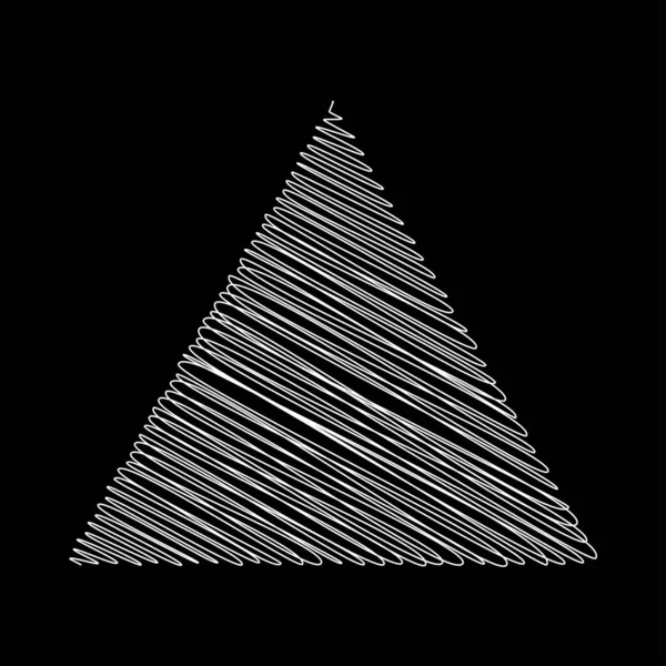 Dreieck Freihandzeichnung Handgezeichnetes Kritzeln Kritzeln Skizzenform Bestandsvektorillustration Clip Art Grafiken — Stockvektor