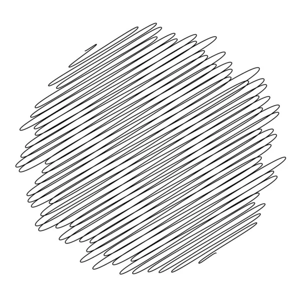 Cirkel Frihandsritning Handritad Klotter Klotter Skiss Form Stock Vektor Illustration — Stock vektor