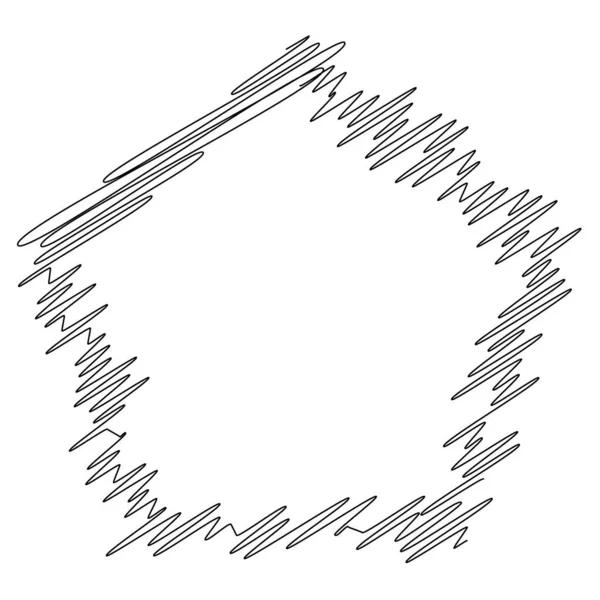 Dessin Octogone Main Levée Gribouillage Polygone Dessiné Main Gribouillage Gribouillage — Image vectorielle
