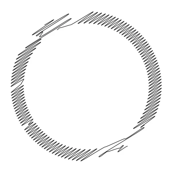 Circle Freehand Drawing Hand Drawn Scribble Doodle Sketch Shape Stock — ストックベクタ