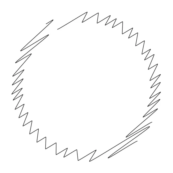 Kreis Freihandzeichnung Handgezeichnetes Kritzeln Kritzeln Skizzenform Bestandsvektorillustration Clip Art Grafiken — Stockvektor