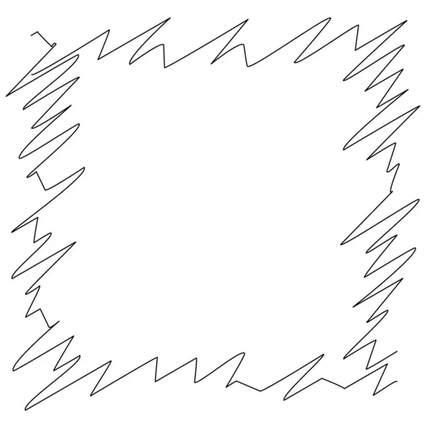 Desenho Mão Livre Quadrado Rabiscos Desenhados Mão Rabiscos Forma Esboço — Vetor de Stock