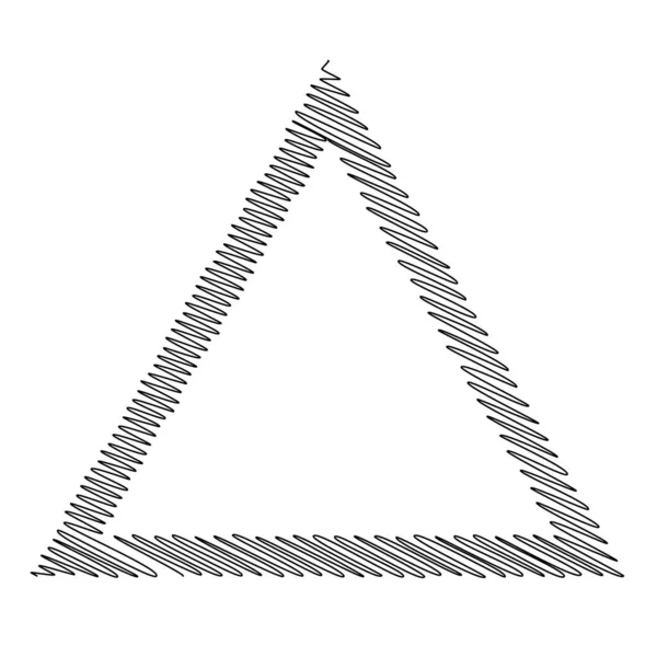 Triangle Dessin Main Levée Gribouillage Main Gribouillage Croquis Illustration Vectorielle — Image vectorielle