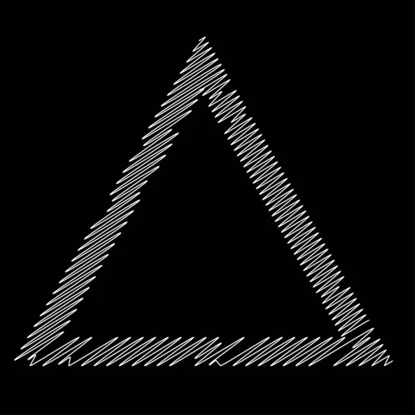 Triangle Dessin Main Levée Gribouillage Main Gribouillage Croquis Illustration Vectorielle — Image vectorielle