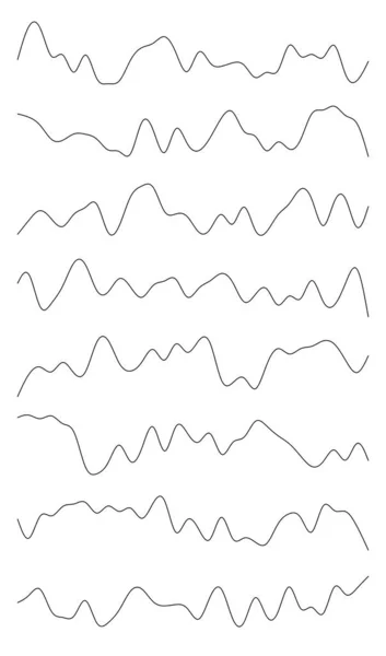 波涛汹涌 挥动线条 波浪效果条纹 锯齿状 纵横交错的条纹 — 图库矢量图片