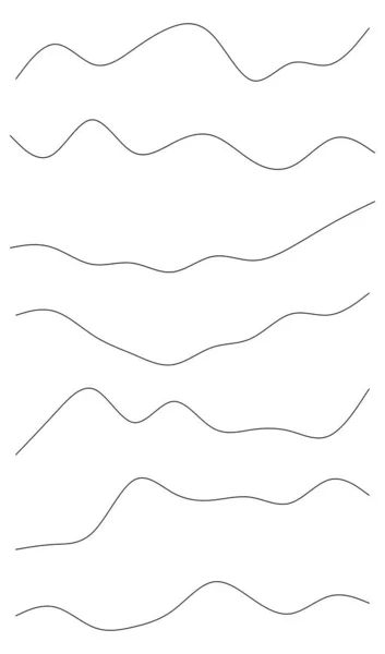 Vågiga Vinkande Linjer Våg Effekt Ränder Zigzack Tvärstrimmor Strimmor — Stock vektor
