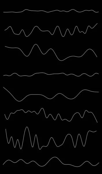 Líneas Onduladas Onduladas Rayas Efecto Onda Zigzag Cruces Entrecruzadas Tiras — Archivo Imágenes Vectoriales