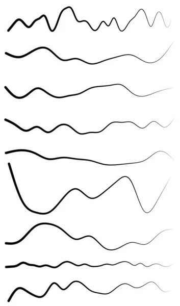 Hullámzó Integető Vonalak Hullámeffektus Csíkok Cikcakk Criss Keresztszalag Csík — Stock Vector